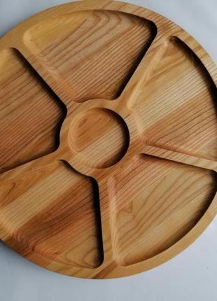 Менажница деревянная 35см 6 отделений. дуб