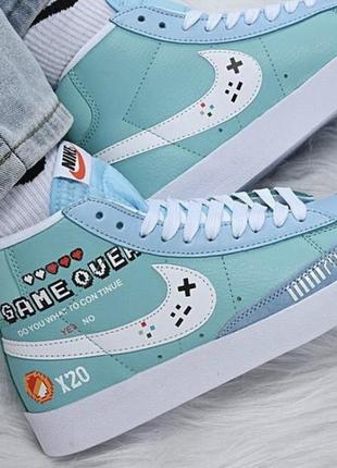 Женские кроссовки  nike blazer mid "game over"1 фото