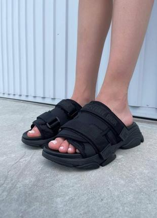 Шлепанцы женские  dior slippers black