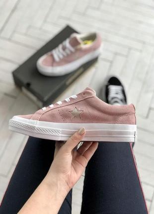 Кеды конверсы женские  converse low pink4 фото