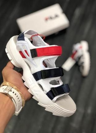 Женские  сандали  fila sandal red white