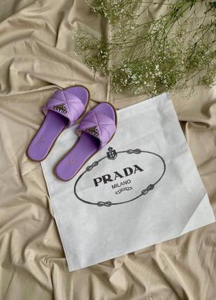 Женские кроссовки   prada slides purple6 фото