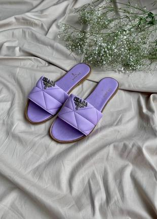 Женские кроссовки   prada slides purple2 фото