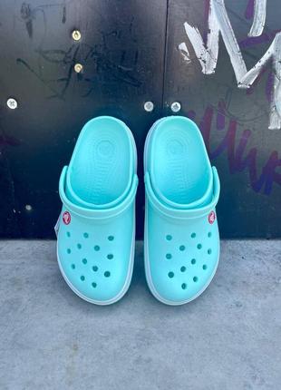 Шльопанці жіночі  crocs turquoise classic blue