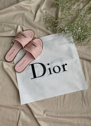 Шльопанці жіночі  dior slides ‘pink’