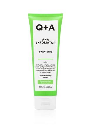 Скраб для тіла з aha-кислотами q+a aha exfoliator body scrub 250ml1 фото