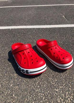 Шлепанцы женские  crocs red logo4 фото