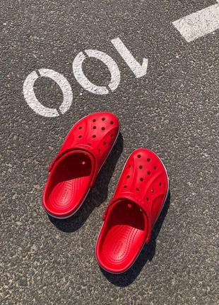 Шлепанцы женские  crocs red logo5 фото