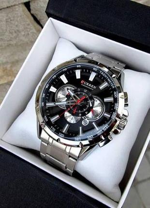 Часы мужские curren/курен наручные часы мужские классические часы кварцевые часы + подарочная коробка3 фото