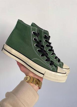 Кеди жіночі converse chuck 70 classic high top green конверс7 фото