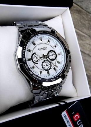 Часы мужские curren/курен наручные часы мужские классические часы кварцевые часы + подарочная коробка3 фото
