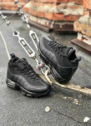 Мужские кроссовки  nike air max 95 sneakerboot black1 фото
