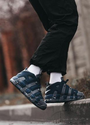 Мужские кроссовки  nike air more uptempo blue2 фото