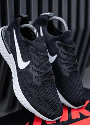 Мужские кроссовки  nike react black white