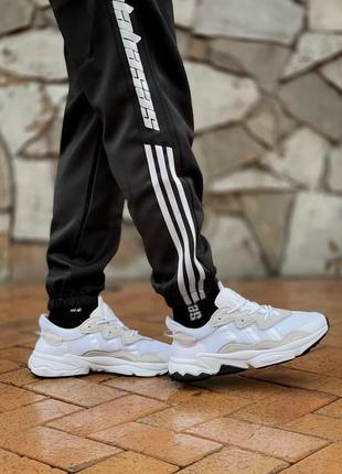 Мужские кроссовки  adidas ozweego adiprene pride white beige black5 фото