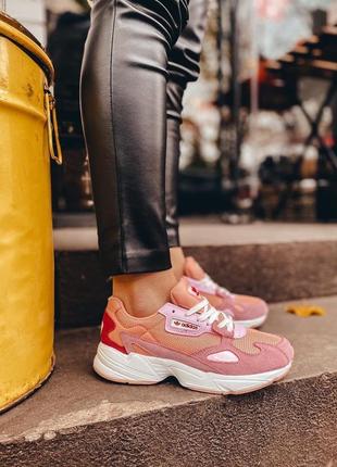 Женские кроссовки  adidas falcon pink7 фото