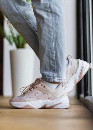 Женские кроссовки  nike m2k tekno beige 1