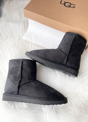 Жіночі черевики ugg vegan black чоботи, уги зимові4 фото