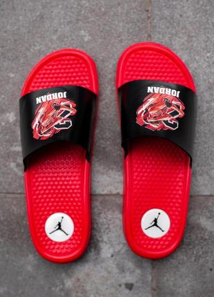 Чоловічі  шльопанці  nike jordan 23 logo red black 5