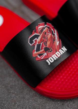 Чоловічі  шльопанці  nike jordan 23 logo red black 2
