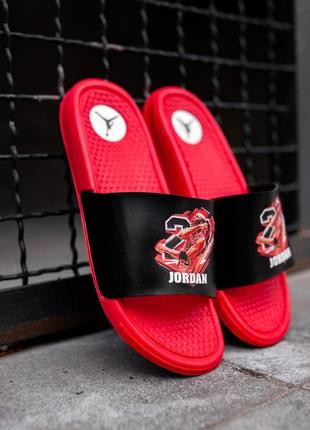 Мужские шлепанцы Air Jordan 1 Mid GS Alternate Multi logo red red black