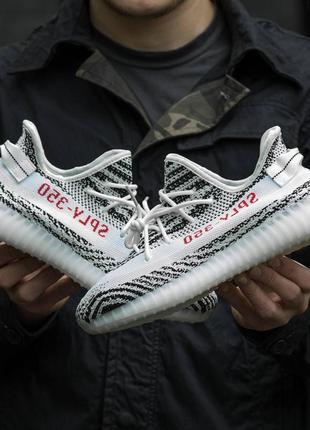 Мужские и женские кроссовки  adidas yeezy boost 350 v2 zebra