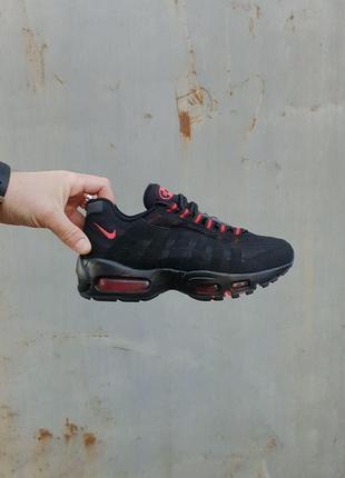 Женские кроссовки  nike air max 95 black red