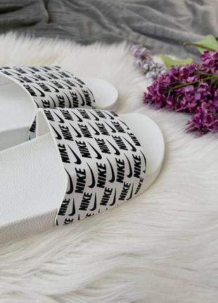 Шлепанцы женские  nike slides small logo white3 фото