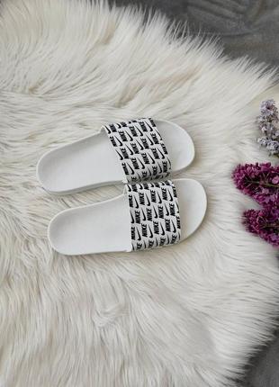 Шлепанцы женские  nike slides small logo white5 фото