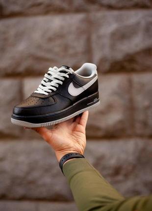 Мужские кроссовки  nike air force 1 low black white v24 фото