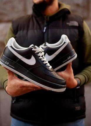 Мужские кроссовки  tre nike air force 1 low black white v2