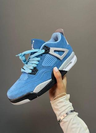 Женские кроссовки nike   jordan 4 retro se blue