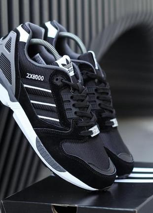 Мужские кроссовки  adidas zx 800 black white