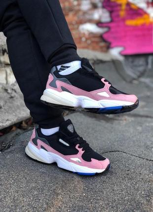 Женские кроссовки  adidas falcon black pink white7 фото