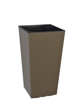 Вазон plastkon elise матовий 13,5 л сіро-коричневий