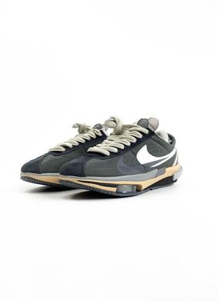 Мужские кроссовки  nike ld waffle sacai color white beige
