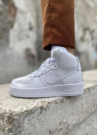 Женские кроссовки  nike air force 1 high full white v2