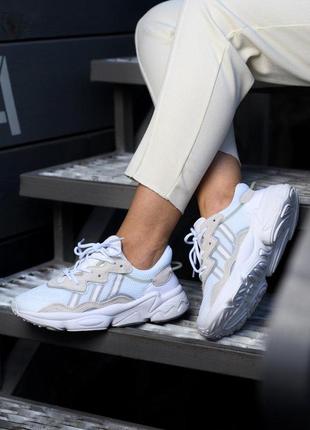 Мужские и женские кроссовки  adidas ozweego adiprene pride beige white 26 фото