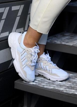 Мужские и женские кроссовки  adidas ozweego adiprene pride beige white 28 фото