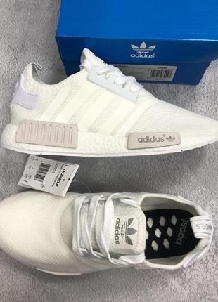 Чоловічі кросівки adidas nmd runner white black black logo