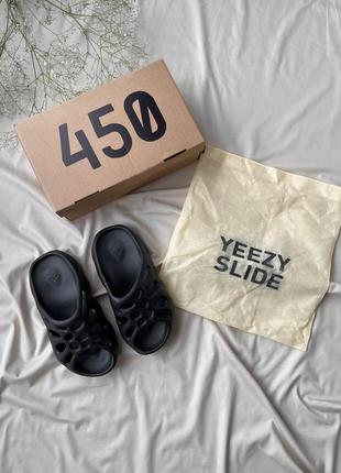 Шлепанцы женские   adidas yeezy 450 slide black адидас изи слайды10 фото