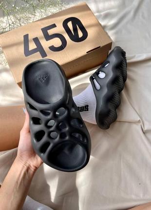 Шлепанцы женские   adidas yeezy 450 slide black адидас изи слайды3 фото