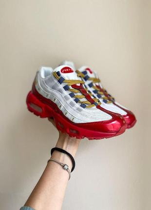 Женские кроссовки  nike air max 95 red white