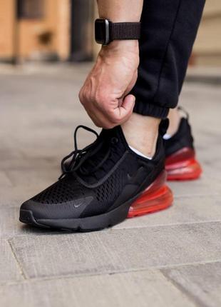 Мужские кроссовки  nike air max 270 black red 2