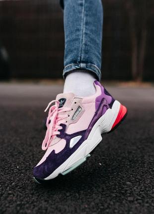 Женские кроссовки  adidas falcon purple pink3 фото