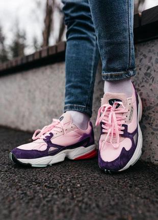 Женские кроссовки  adidas falcon purple pink5 фото