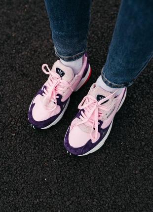 Женские кроссовки  adidas falcon purple pink1 фото