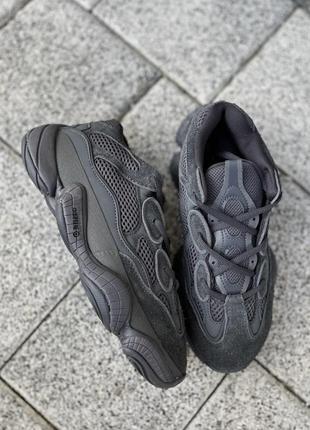 Мужские и женские кроссовки  adidas yeezy boost 500 black 24 фото