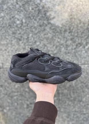 Мужские и женские кроссовки  adidas yeezy boost 500 black 22 фото