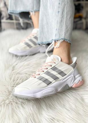 Женские кроссовки  adidas ozweego celox silver metallic